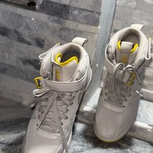 Nike Gray and Yellow High-Top Sneakers